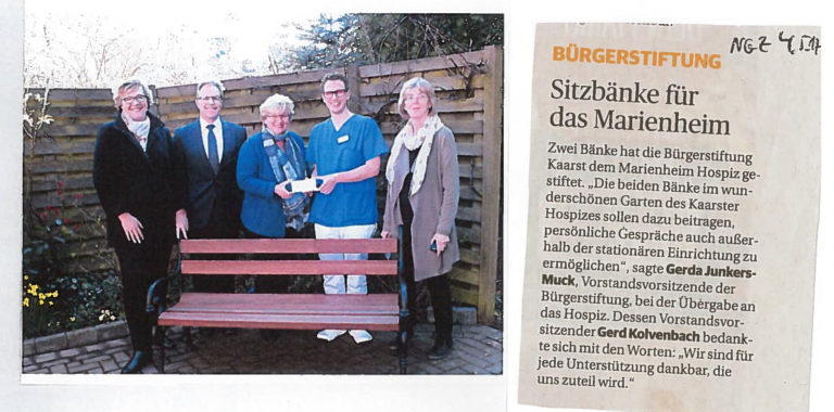Read more about the article Erzählbank für das Marienheim