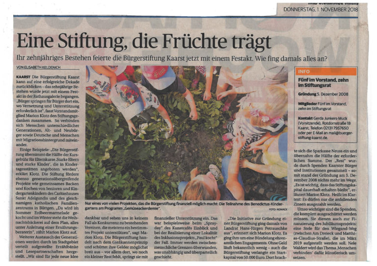 Read more about the article Eine Stiftung, die Früchte trägt
