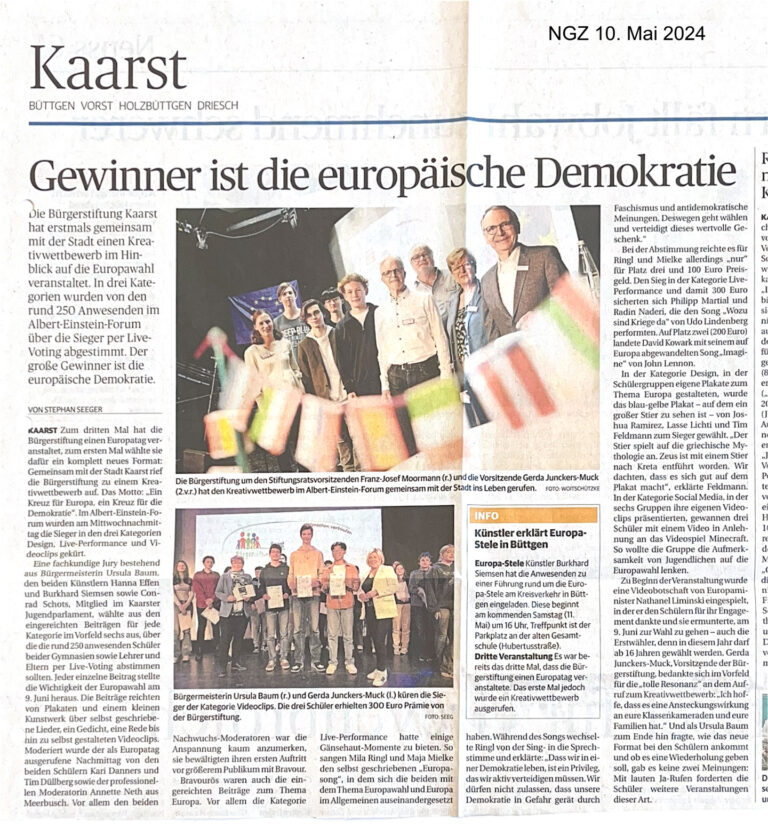 Mehr über den Artikel erfahren Gewinner für die europäische Demokratie